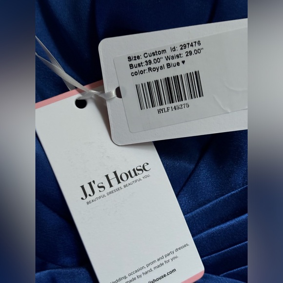 Royal Blue Pleated Midi Dress V-Neck A-Line Cocktail Party & Wedding Guest Dress - Picture 5 of 6